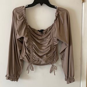 forever 21 taupe going out top